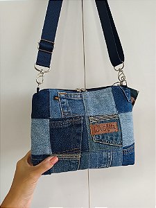Bolsa básica Jeans reciclado patchwork