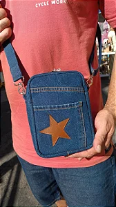 Bolsa Shoulder bag Jeans reciclado estrela (menor)