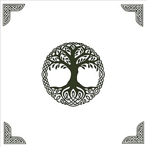 Toalha Branca Árvore da Vida (Altar/ Tarot/ Leitura de Oráculos)