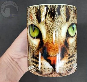 Caneca - Cat's Eyes - Gato Tigrinho