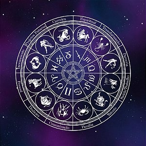Kit 10 Toalhas Mandala Astrológica (Altar/ Tarot/ Leitura de Oráculos)