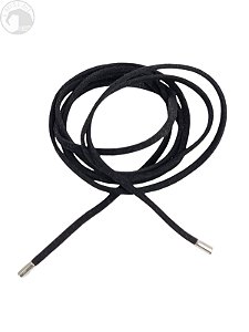 Cordão de Camurça com Ponteiras de Prata (Colar e/ou Pulseira)