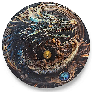 Incensário de Metal (Imã) Dragão Azul
