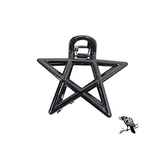 Presilha para Cabelo - Pentagrama - Preto