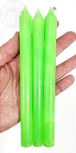 Vela palito Verde Claro - Pacote com 3 Velas