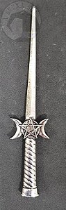 Athame/ Punhal Triluna Prateado