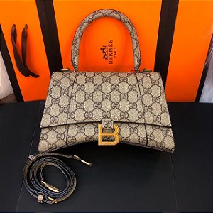 gold balenciaga hourglass bolsa