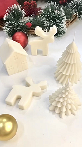 Kit Especial com 5 Velas Perfumadas de Natal