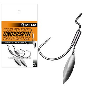 Anzol OffSet Uderspin Nº4/0 2,5g Cartela 2pçs