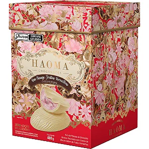 Ovo de Chocolate Branco com Recheio de Nuage Frutas Vermelhas 400g