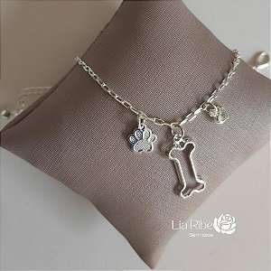 Pulseira para e osso vazado - Dourado