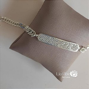 Pulseira com zircônias - Prata