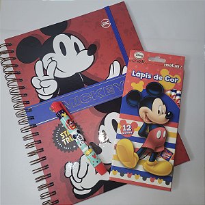 kit mickey mouse caderno a4