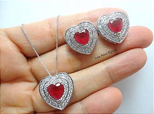Conjunto Coração Rubi