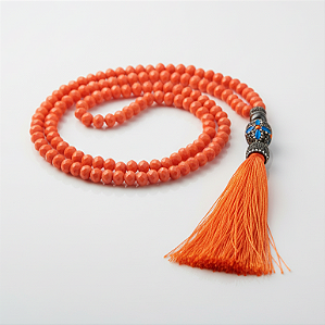 Colar Tassel Laranja