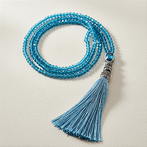 Colar Tassel Azul