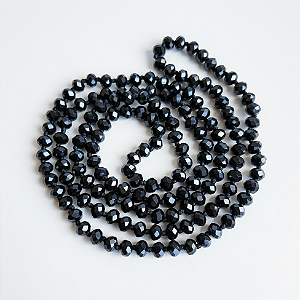 Colar Cristal Preto Longo