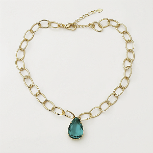 Colar Gota Turmalina