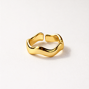 Anel Ondas Gold