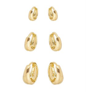 Trio Argolinhas Ouro