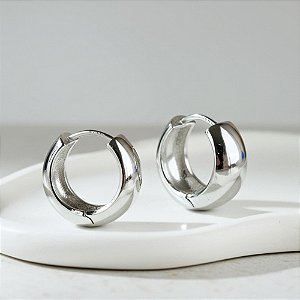 Brinco Argola Click Ródio