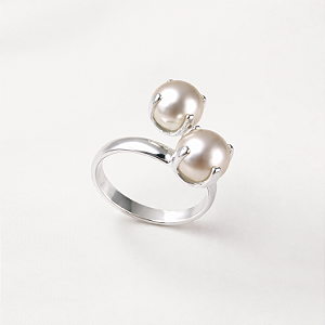 Anel de Pérolas Prata