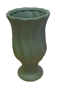 VASO CERÂMICA TORCIDO M VERDE EUCALIPTO