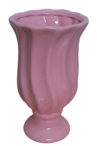 VASO CERÂMICA TORCIDO M ROSA
