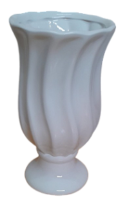 VASO CERÂMICA TORCIDO M BRANCO