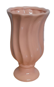 VASO CERÂMICA TORCIDO M CORAL