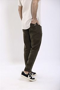 CALÇA FRESH PURO LINHO VERDE MILITAR