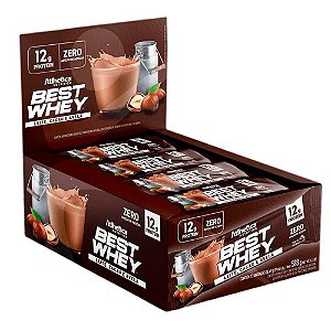 Best Whey Bar 12g Leite, Cacau E Avelã (Cx 12un de 49g) Atlhetica