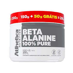 Beta-Alanine 100% PURE 200g (150g + 50g GRÁTIS) - Atlhetica Nutrition