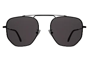 Illesteva Patmos 58 Black w/ Grey Flat Lenses