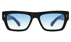 Illesteva Belluna Black w/ Blue Flat Gradient See Through