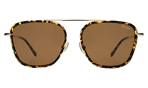 Illesteva Samos Ace Flame/Rose Gold w/ Brown Flat