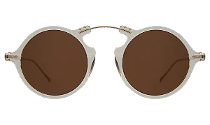 Illesteva Roma II Champagne w/ Brown Flat Lenses