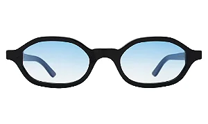 Illesteva Munich Black w/ Blue Flat Gradient See Through