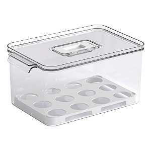 Organizador de Ovos 24 Unidades com Tampa Coza Dry Cristal