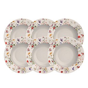 Jogo de Pratos Raso Porcelana 12 pçs Ana Clara Tramontina