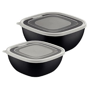 Jogo de Potes Black Burger Preto 02 Peças Tramontina