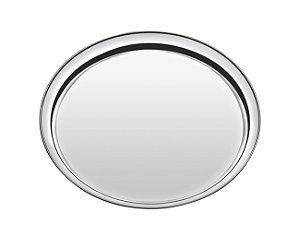 Bandeja Redonda Service em Aço Inox 35 cm Tramontina