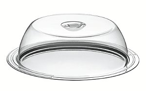 Porta Bolo em Aço Inox Ciclo com Tampa 33 cm Tramontina