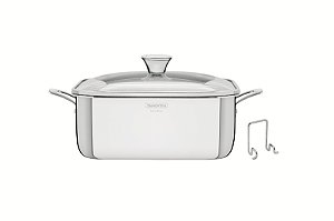 Caçarola Quadrada em Aço Inox Grano 7,3 L 26 cm Tramontina