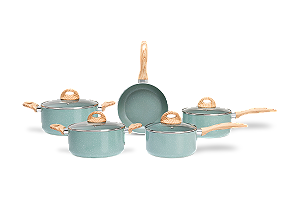 Jogo de Panelas Ceramic Life 5 Peças Botanika Indução Brinox