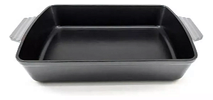 Assadeira Retangular Ferro Sauté 39x27cm 6,8L Brinox Cinza