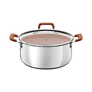 Caçarola em Aço Inox e Alumínio Romagna  24 cm 5,24 L Tramontina Marfin