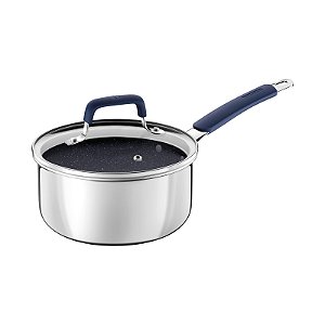 Panela Inox Revestimento Interno Cerâmico Romagna 18 cm 2,25 L Black Stone Tramontina