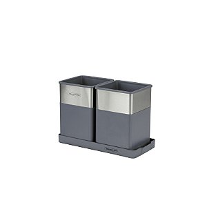 Organizador Multiúso em Aço Inox e Poliestireno Simétrico Tramontina