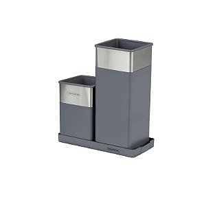 Organizador Multiúso em Aço Inox e Poliestireno Assimétrico Tramontina